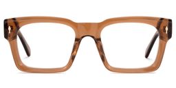 Herman Rectangle Brown Glasses0