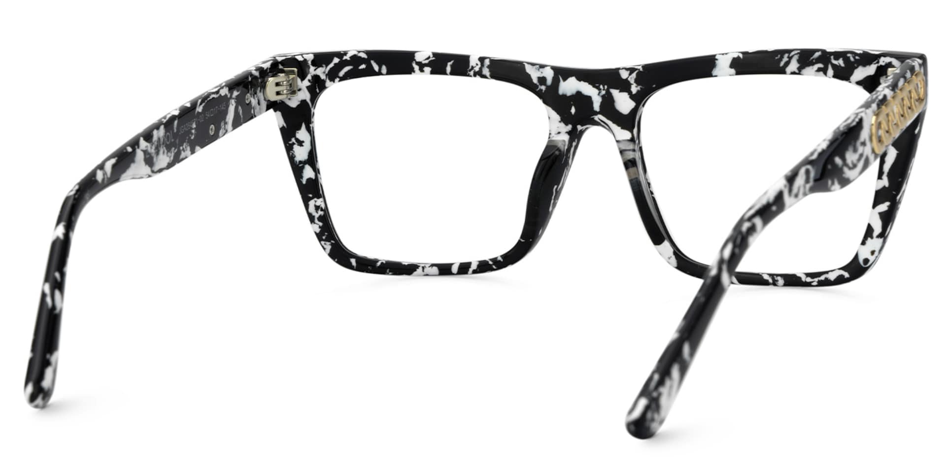 Full Rim Rectangle Frame With Metal Rings On Temples5