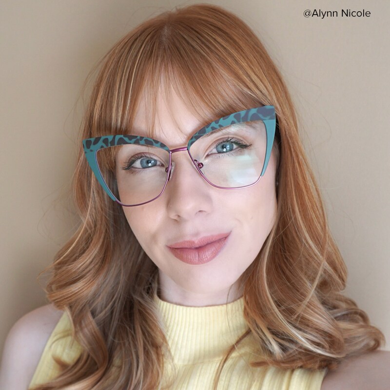 Luperon Cateye Eyeglasses and Dark-Green Frames5