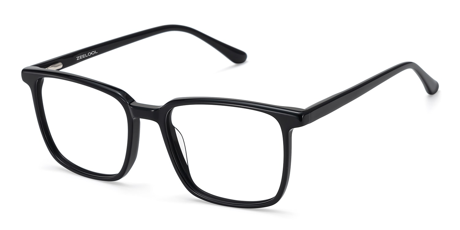 Aidan Rectangle Black Glasses3