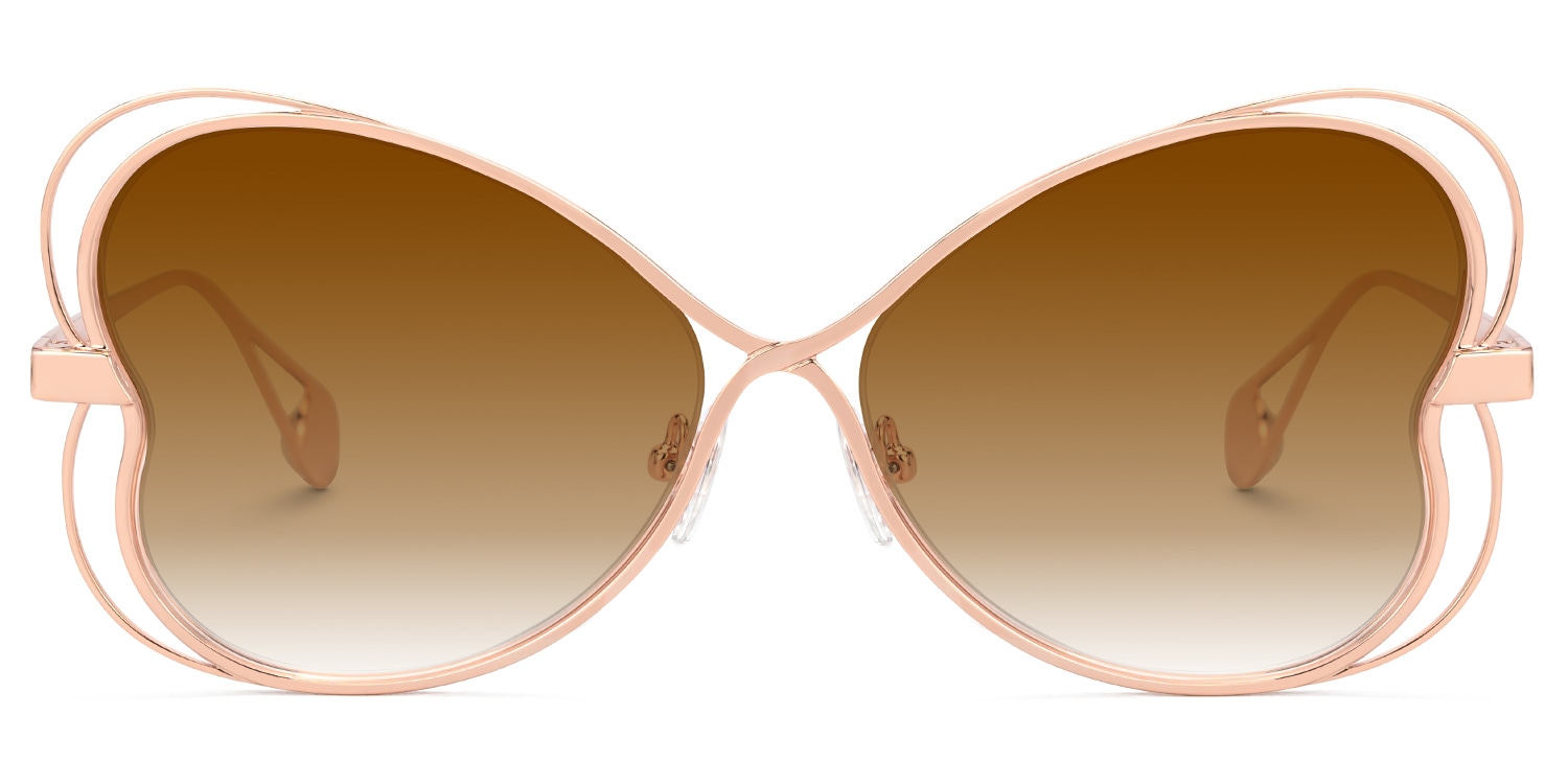 Clemons Geometric Brown Sunglasses0