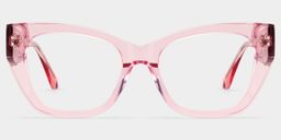 Skylar Butterfly Clear Pink Glasses4