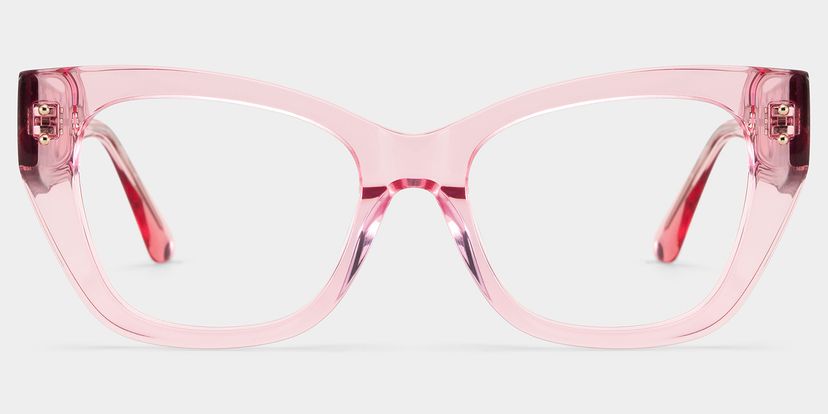 Skylar Butterfly Clear Pink Glasses