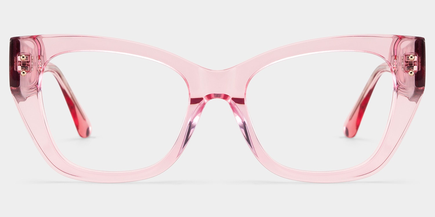Skylar Butterfly Crystal Pink Glasses