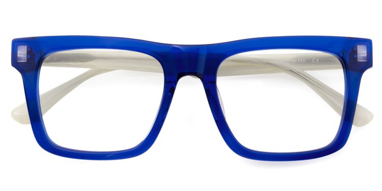 Matthews Square Blue Glasses