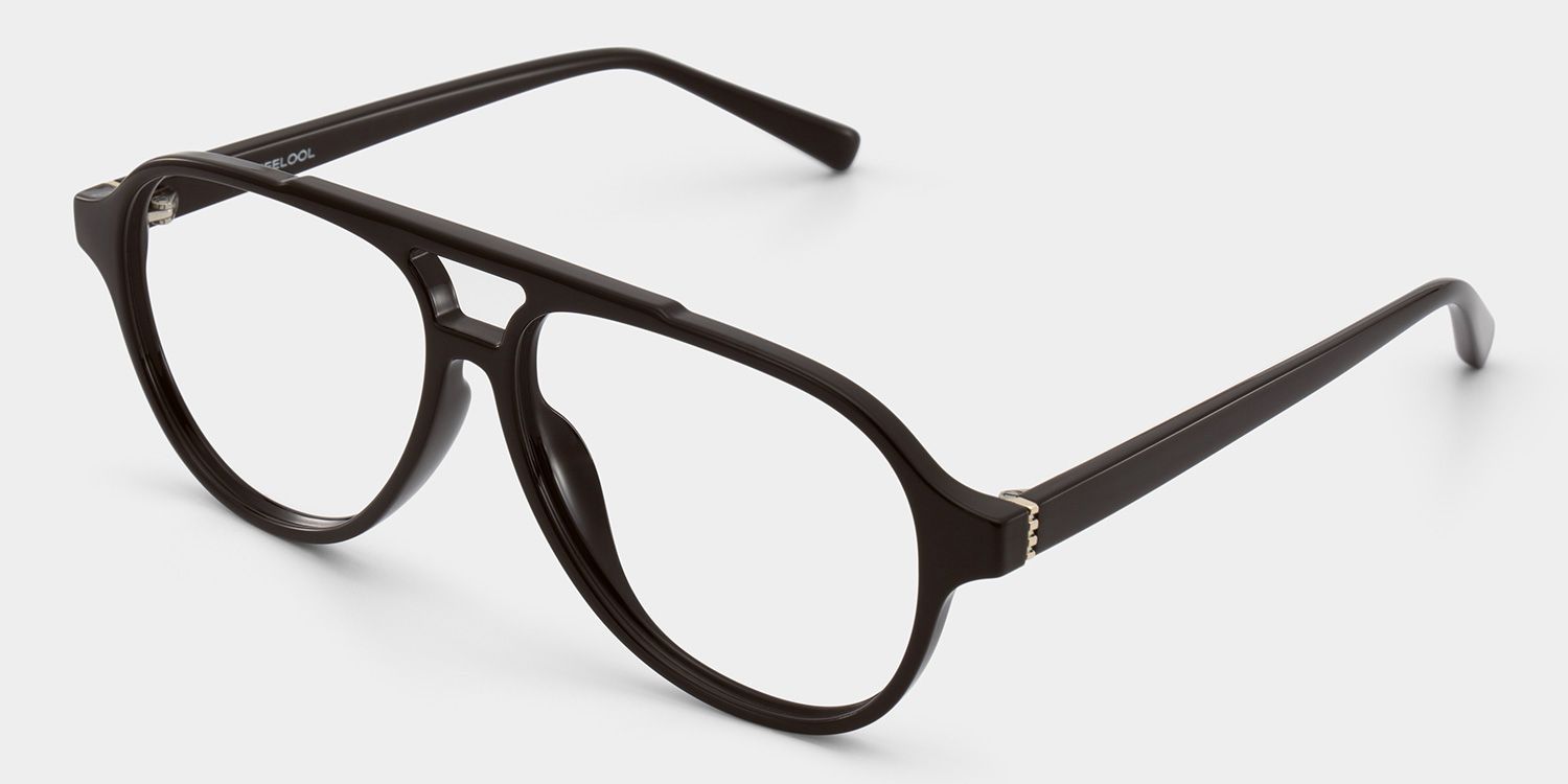 Drew Dark Brown Aviator Glasses for the Female | ZEELOOL4