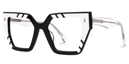 Amarys Square White Glasses1