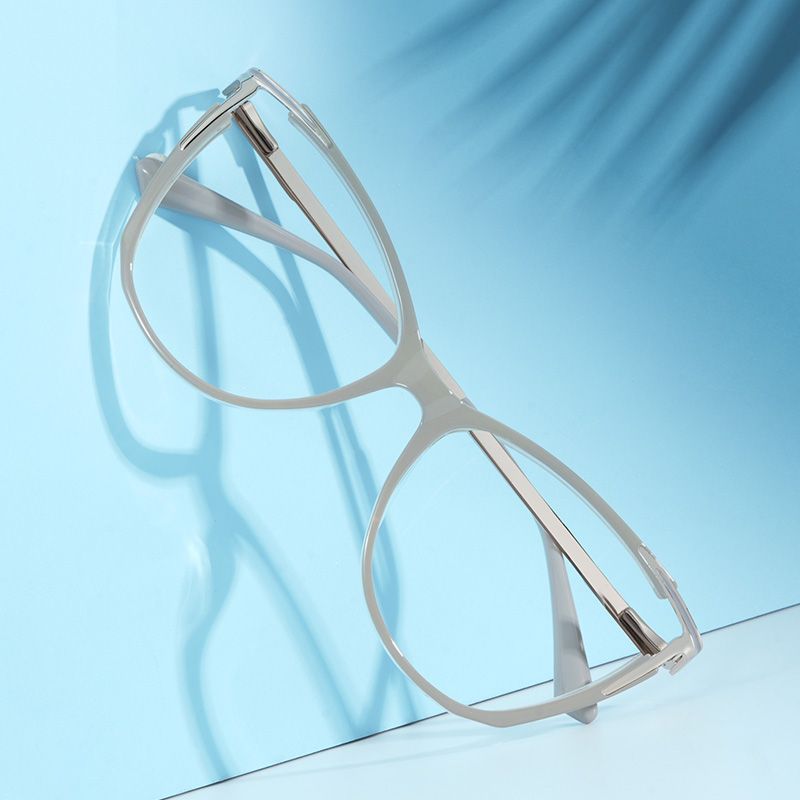 Yomary Cat-Eye Khaki Frame Glasses | ZEELOOL0