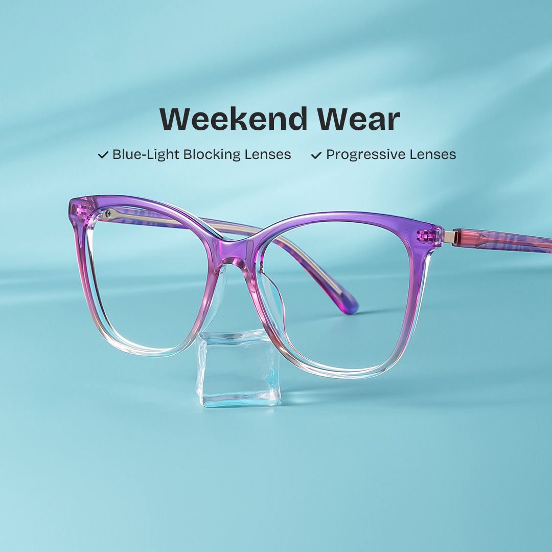 Gage Butterfly Purple Color Frame Glasses for Women | Zeelool0