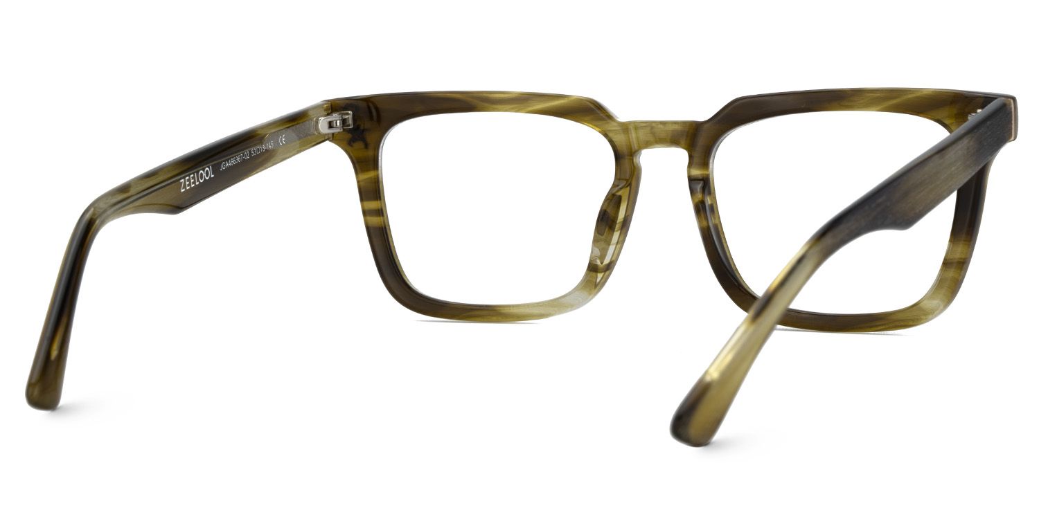 Men's Rectangular Eyeglasses Frames With Brown Color | Zeelool5