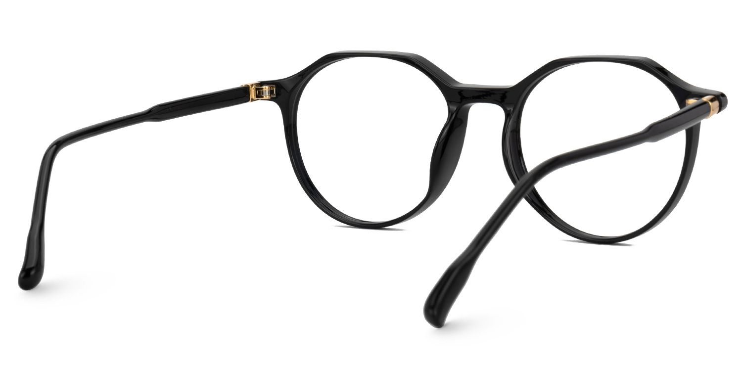Round Tilly Black Color Frame Glasses | Zeelool3