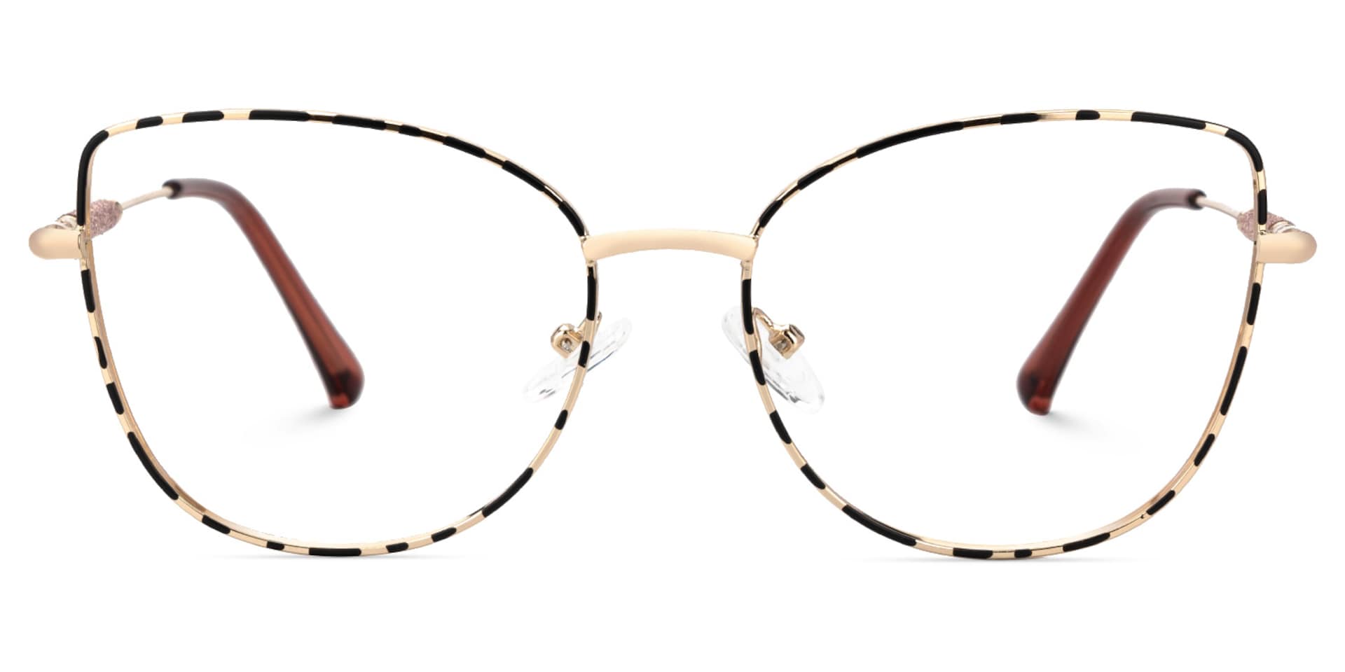 Seisay Eyeglasses in Black-Gold Cateye Design | Zeelool0