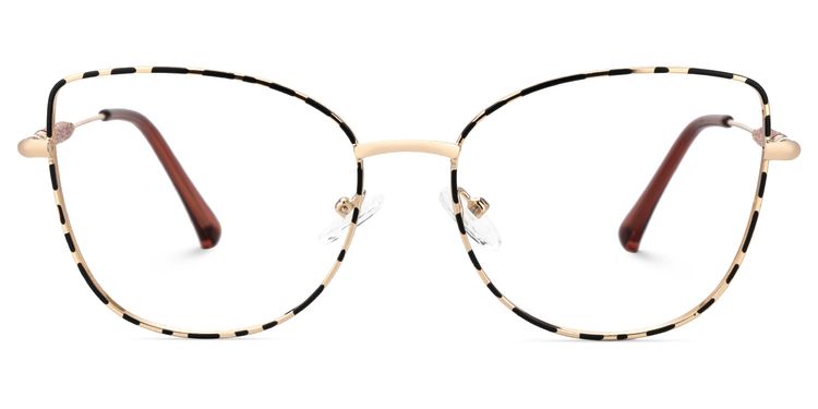 Seisay Black-Gold Cat eye Glasses