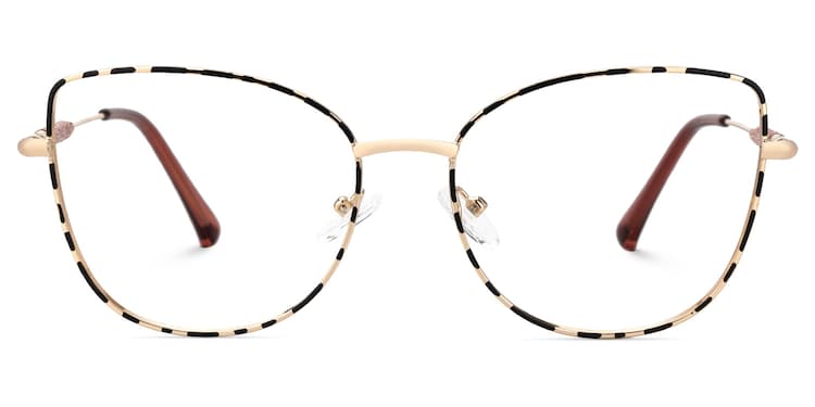 Seisay Cateye Black-Gold Glasses