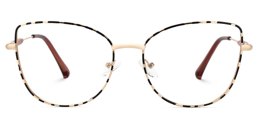 Seisay Black-Gold Cat eye Glasses