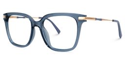 Jacqui Square Blue Glasses1