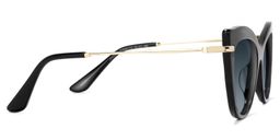 Indira Cat Eye Black Sunglasses3