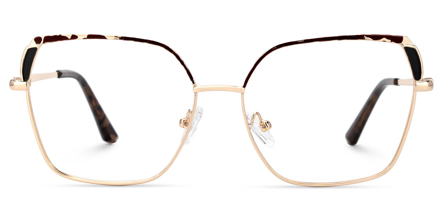 Shayla Metal Square Tortoise Frame Glasses | Zeelool0