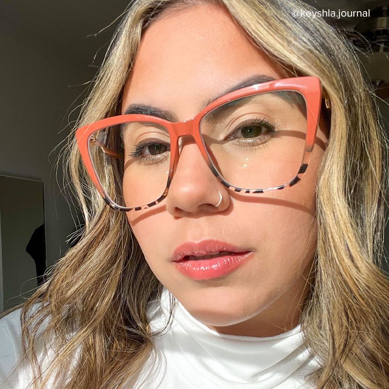 Awilda Cateye Orange Frame Glasses | Zeelool Optical8