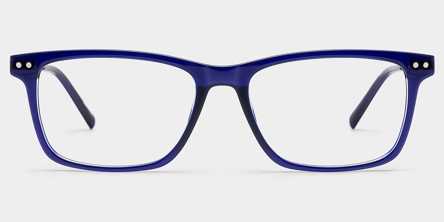 Eleanor Blue Full Rim Rectangle Eyeglasses in TR90 Metrial | ZEELOOL1