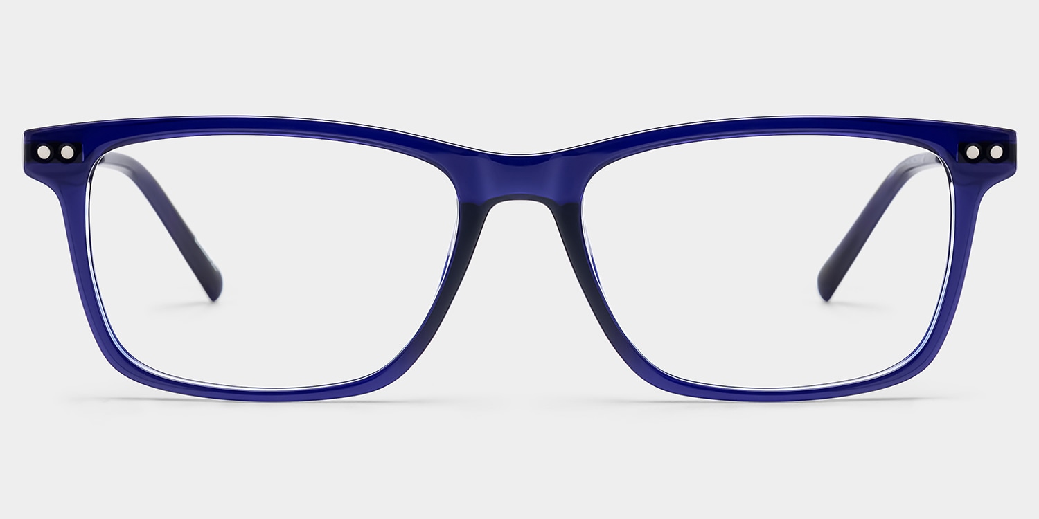 Eleanor Rectangle Blue Glasses