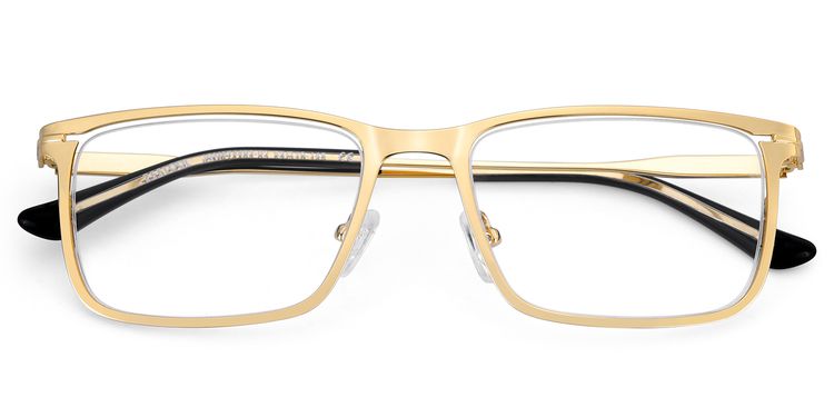 Roxana Rectangle Gold Glasses