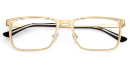Roxana Rectangle Gold Glasses2