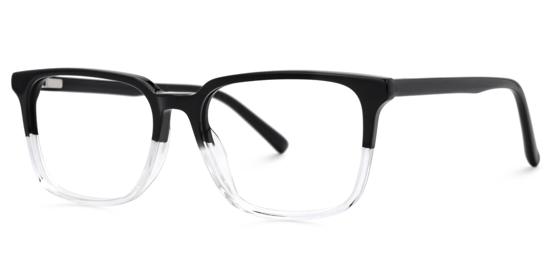 Barnhill Acetate Square Black-Crystal Frame Glasses | Zeelool1