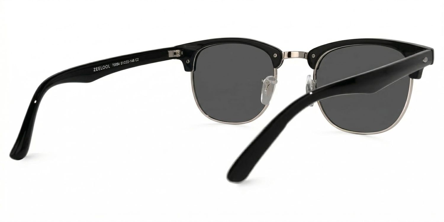 Hacker Browline Black Prescription Sunglasses | ZEELOOL