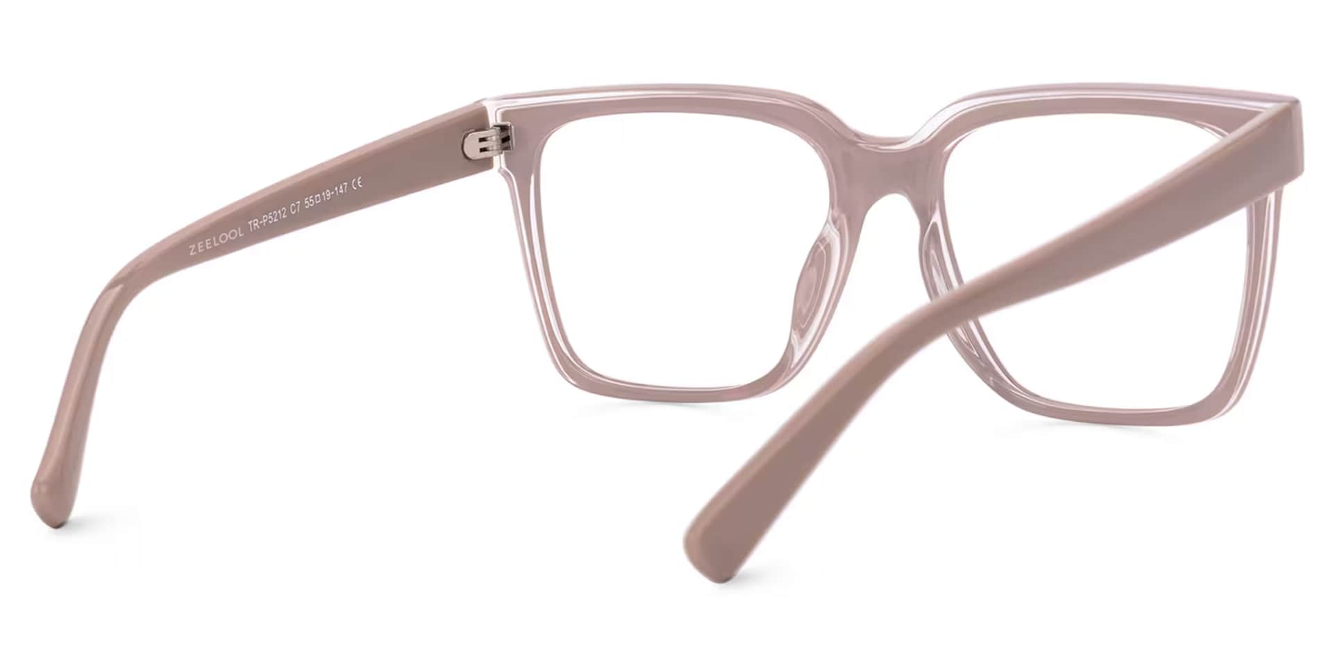 Square Renea Pink Glasses deals -Zeelool Glasses3