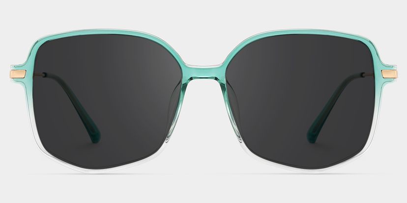 Payton Geometric Green Sunglasses