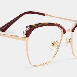 Phoebe Browline Red Glasses5