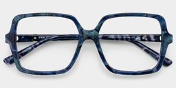 Elena Blue Tortoise Square Glasses1