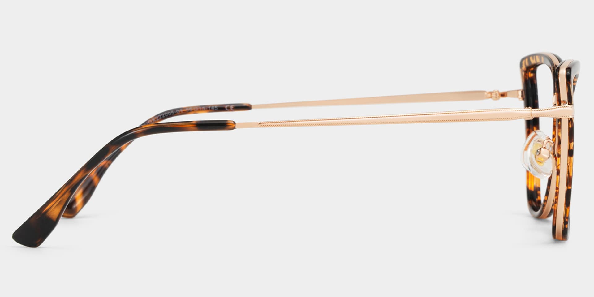 Cat eye Tortoise Eyeglasses- Sloane Mixed Frame Glasses4