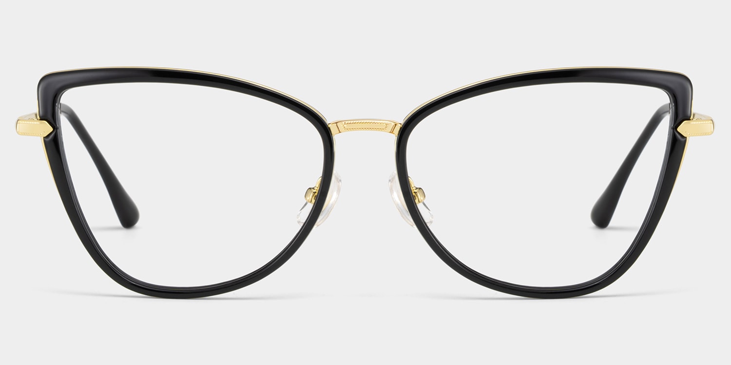 Sloane Cat-Eye Black Glasses