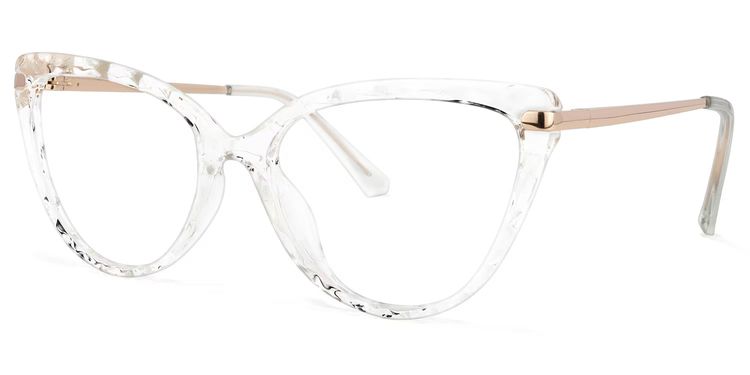 Lucas Cateye Clear Glasses