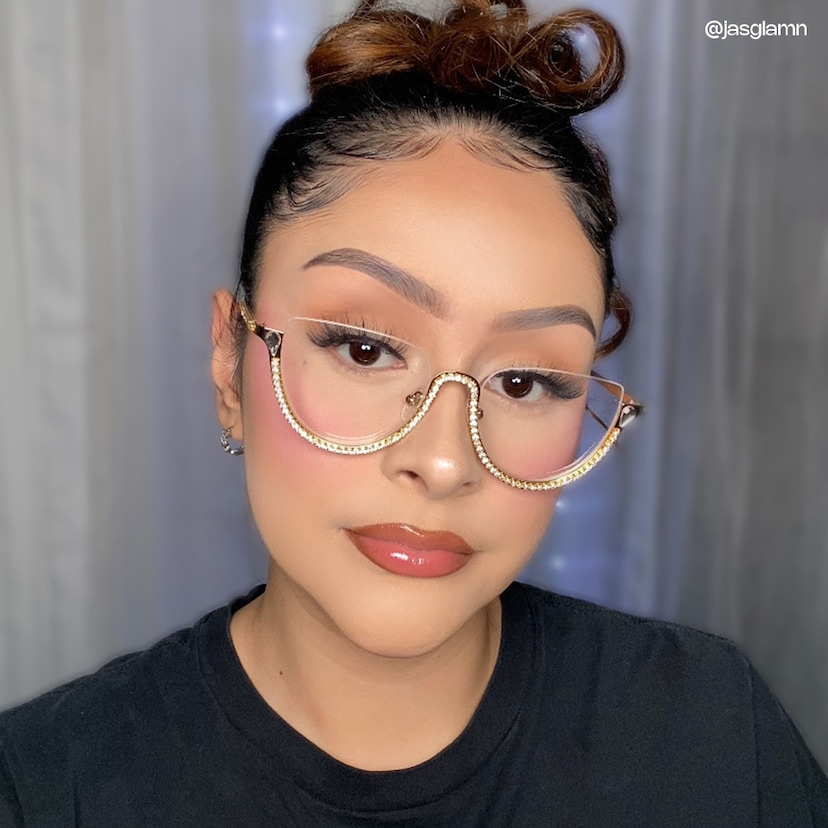 Sparkle Cateye Gold Glasses