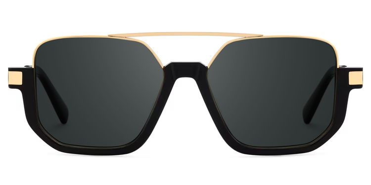Oromiya Aviator Black Gold Glasses