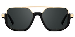 Oromiya Aviator Black Gold Glasses0