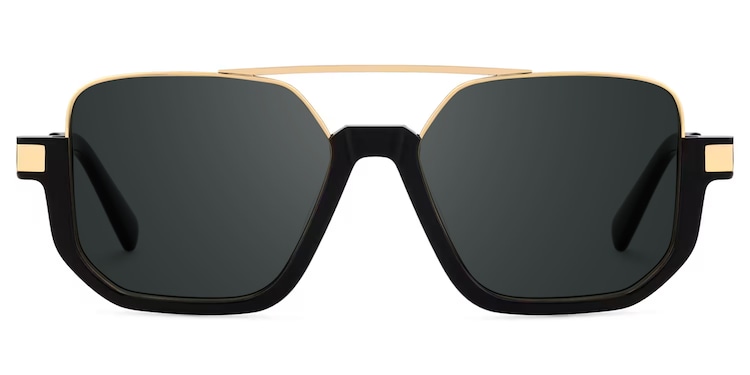 Oromiya Aviator Black Gold Glasses