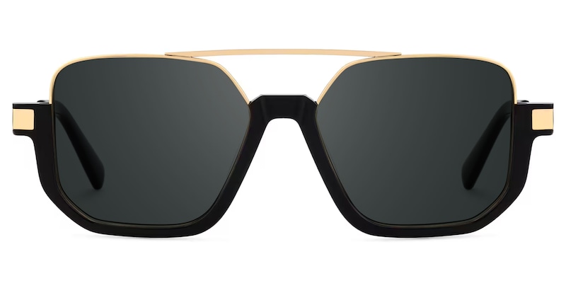 Oromiya Aviator Black Gold Glasses