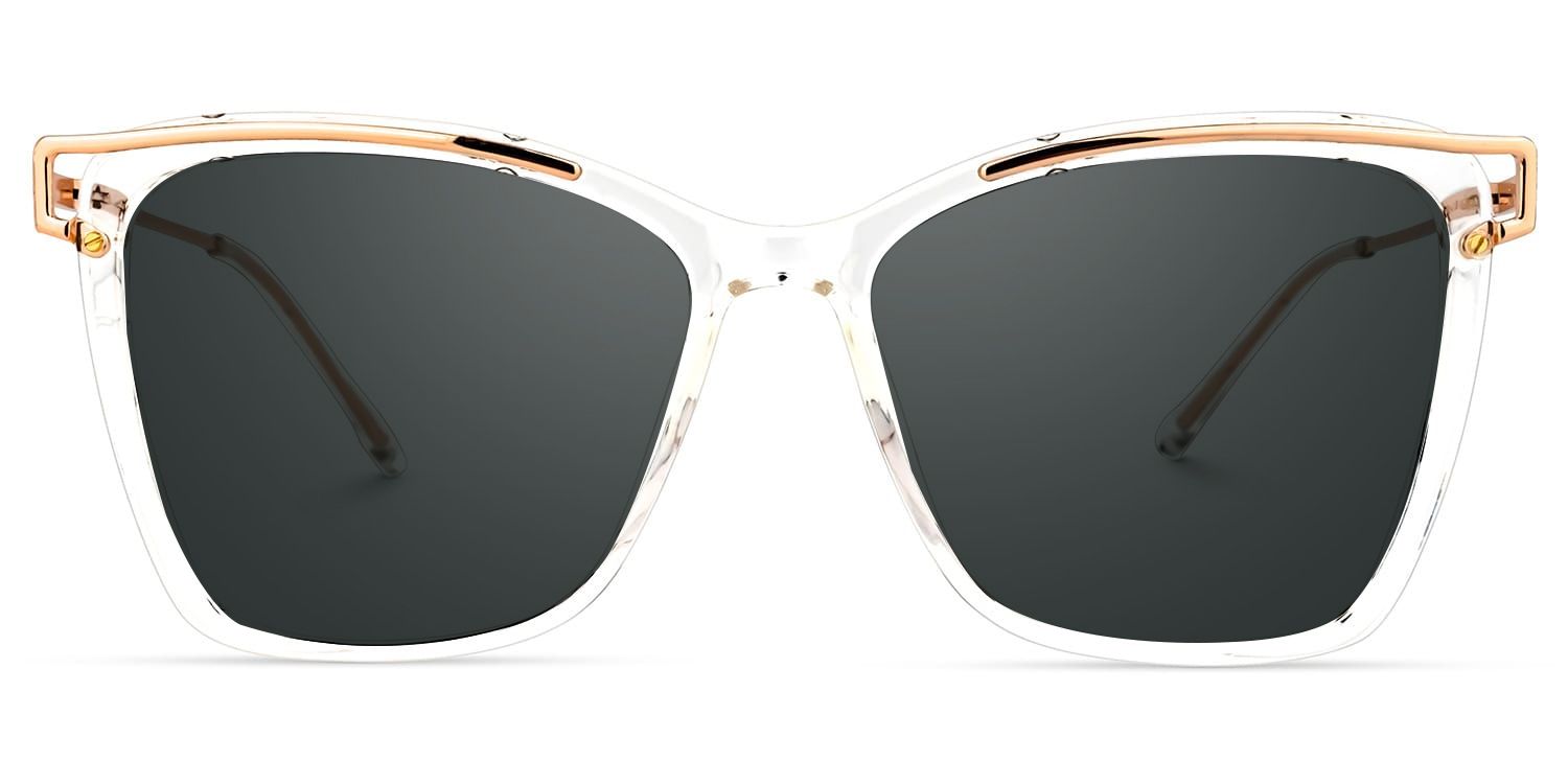 Krystle Square Clear Frame Sunglasses | Zeelool Optical0