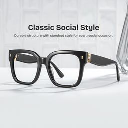 Scicluna Square Black Glasses0