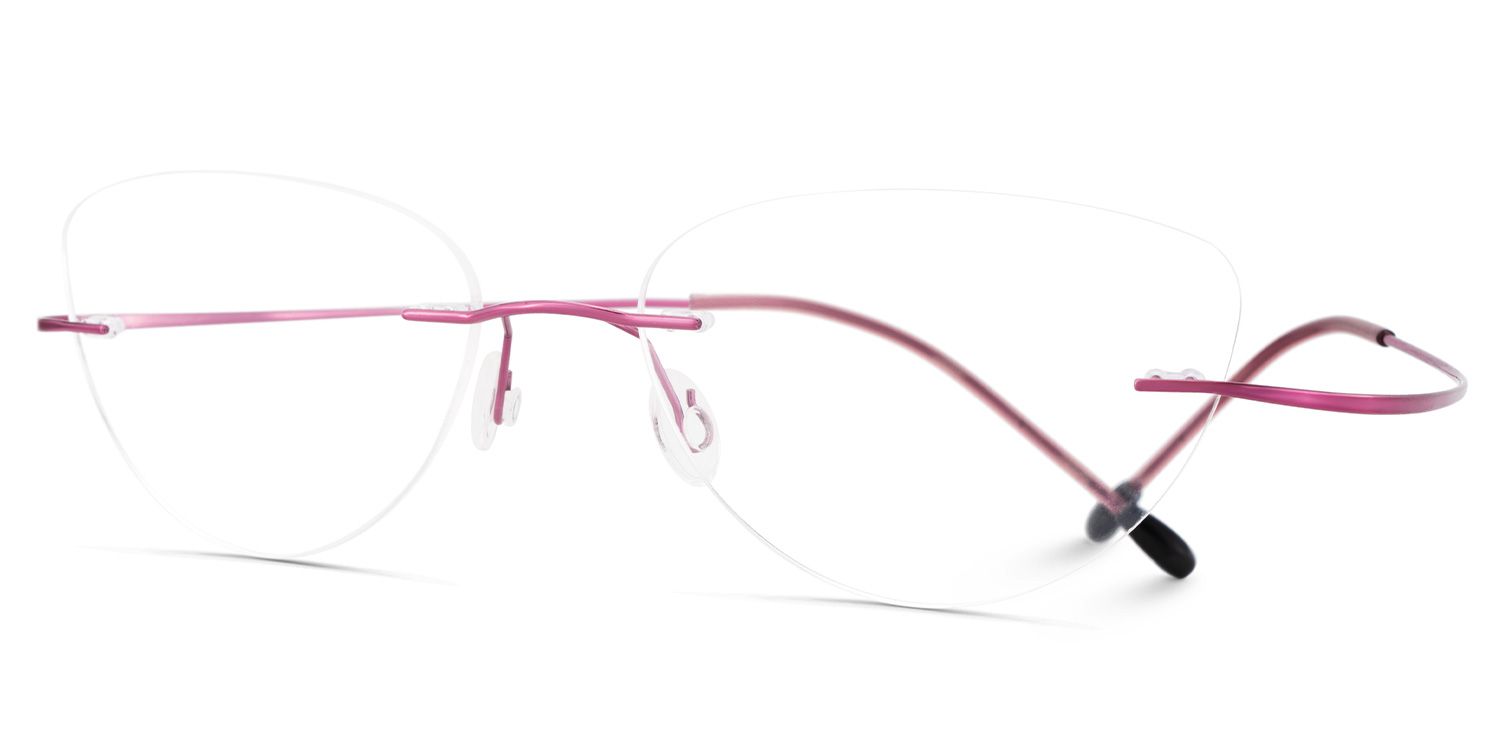 Evelyn Cat Eye Pink Glasses | Zeelool Glasses1