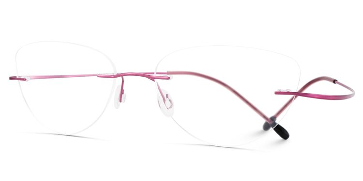 Evelyn Cat Eye Pink Glasses