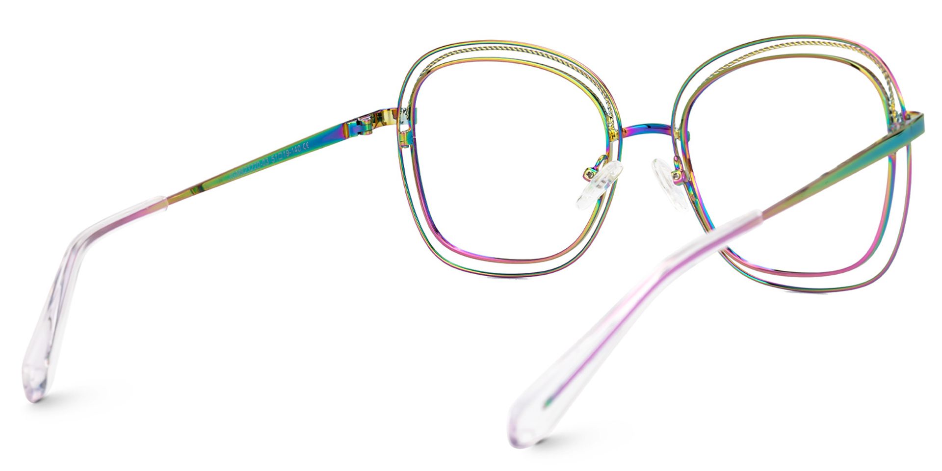 Dilcia Designer Eyeglasses in Square Iridescent Frame3