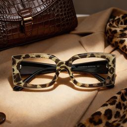 Orduno Rectangle Brown Leopard Glasses0