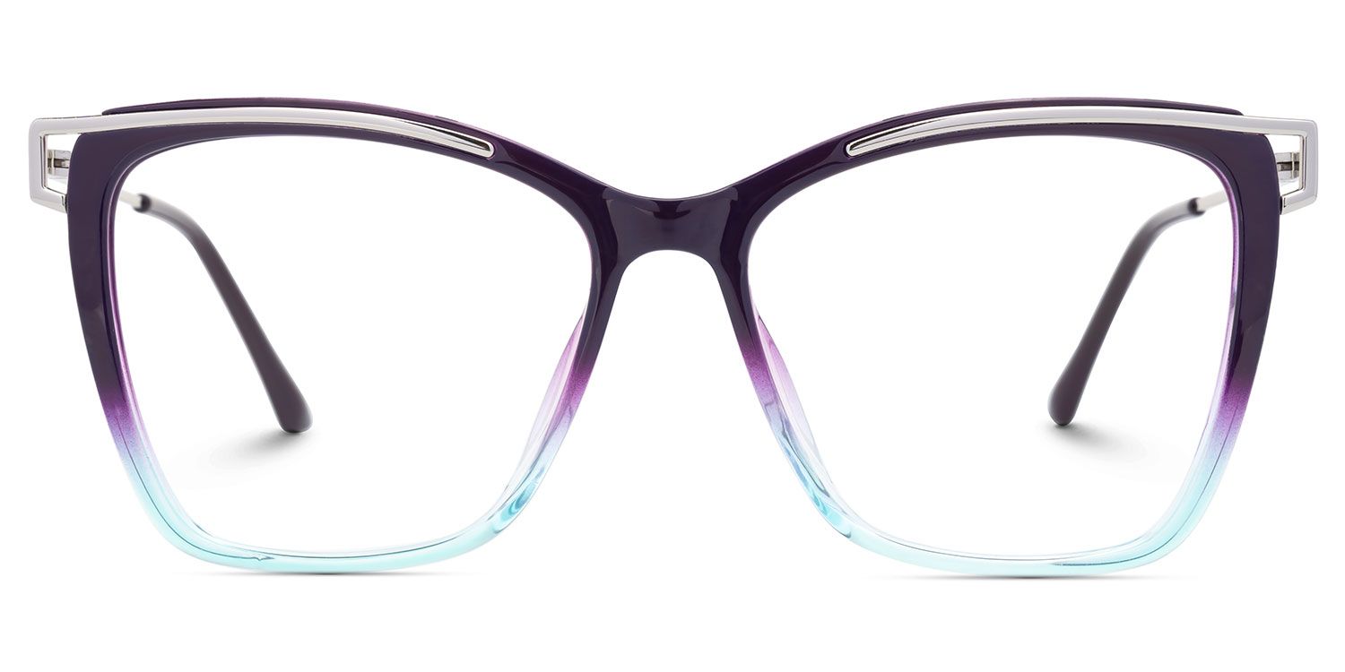 Square Krystle Purple-Blue Eyeglasses deals -Zeelool0