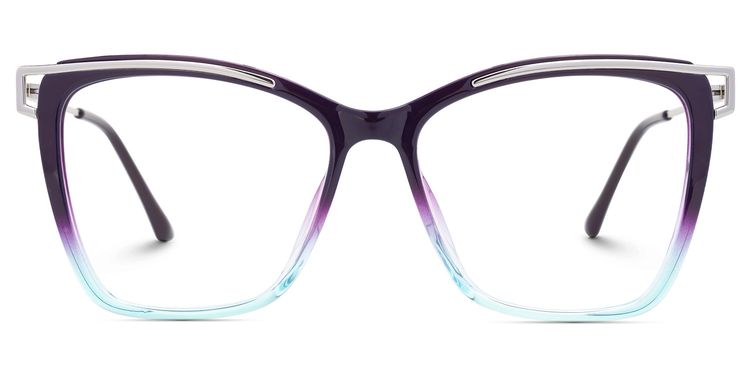 Krystle Square Purple-Blue Glasses