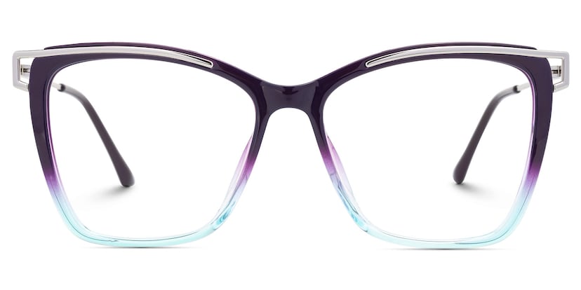 Krystle Square Purple-Blue Glasses